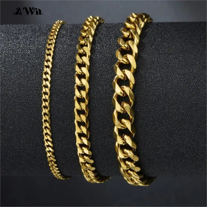 Men's Stainless Steel Miami Curb Bracelet
