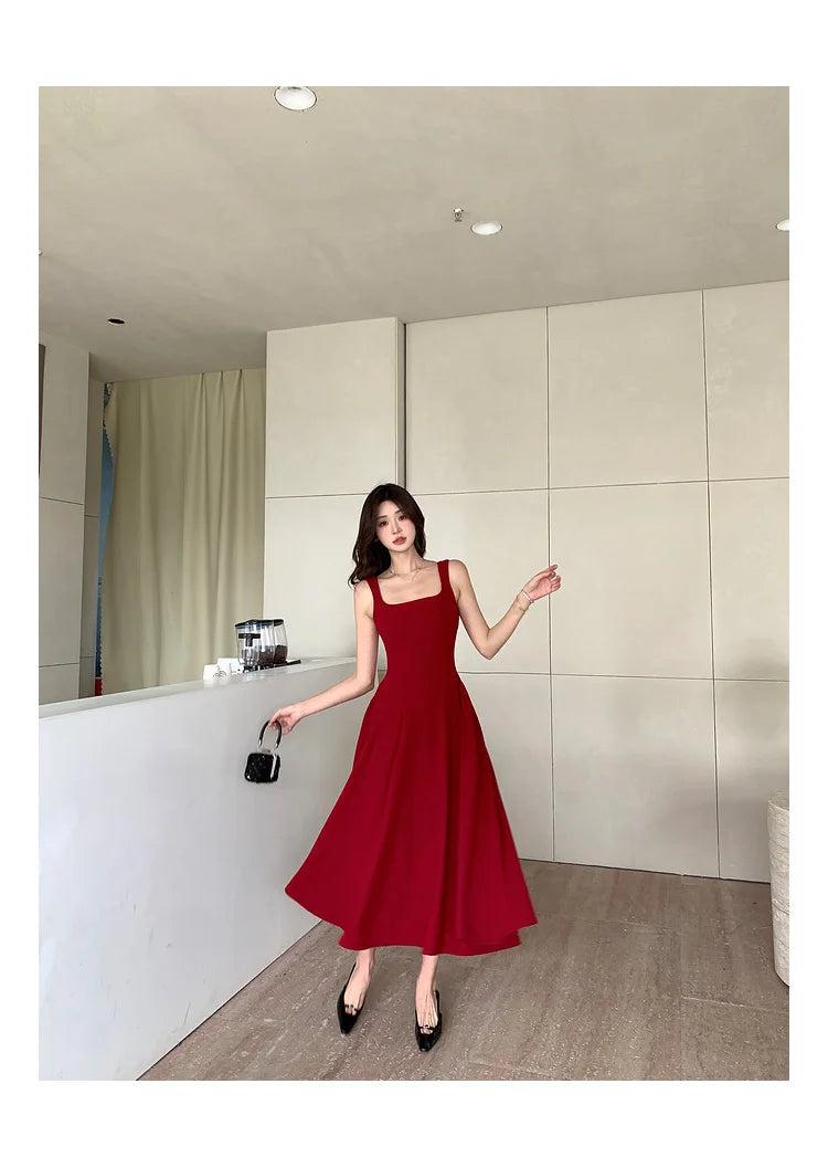 Women’s Elegant Sling Evening A-Line Dress