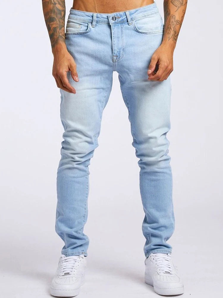 Men's Black Skinny Stretch Denim Jeans