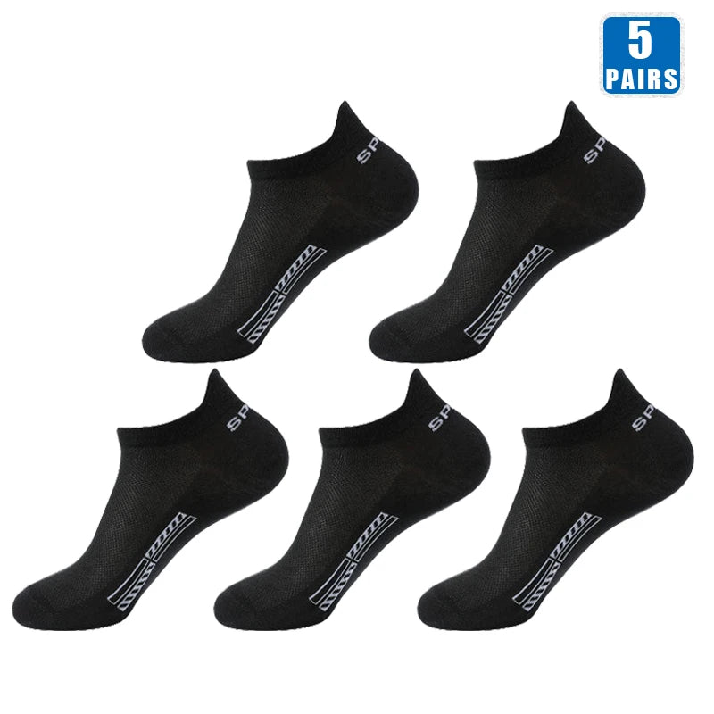 5 Pairs Breathable Cotton Ankle Socks