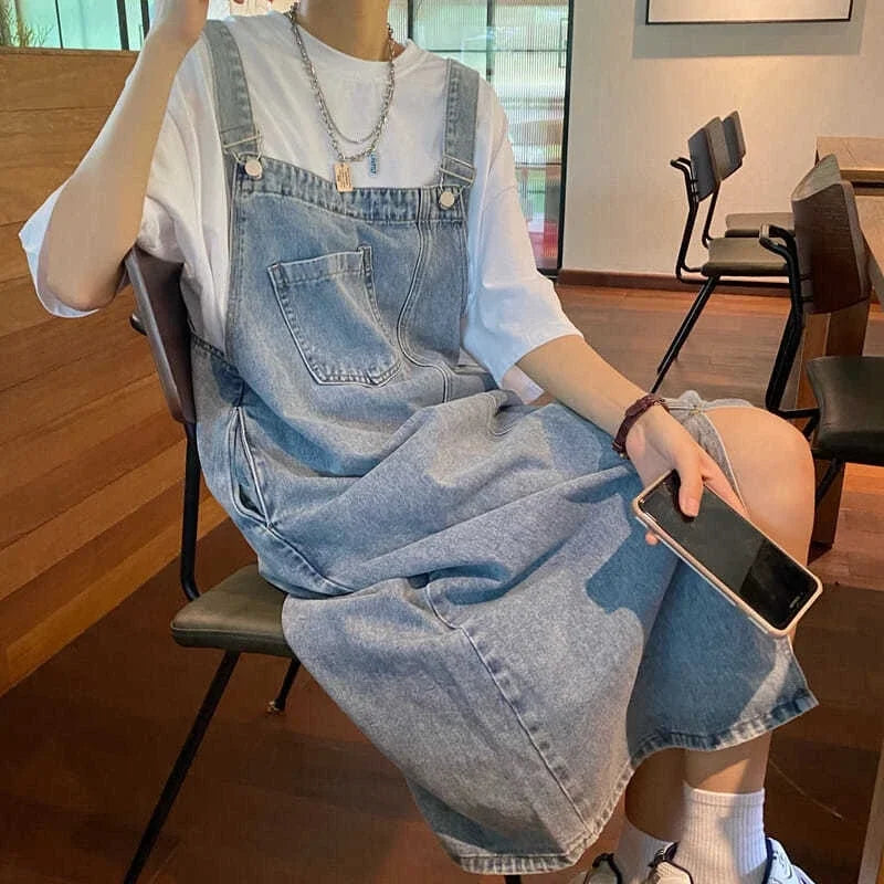 Women's Denim Overall Slip Dress
