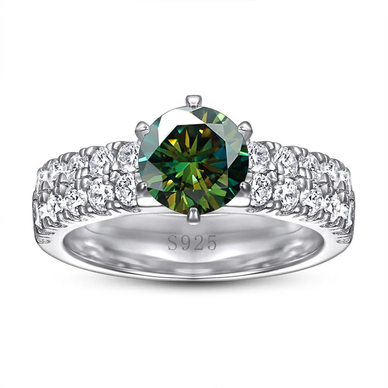 oyceJelly 925 Sterling Silver 1Ct Moissanite Ring – Luxury Wedding & Party Fine Jewelry Gift
