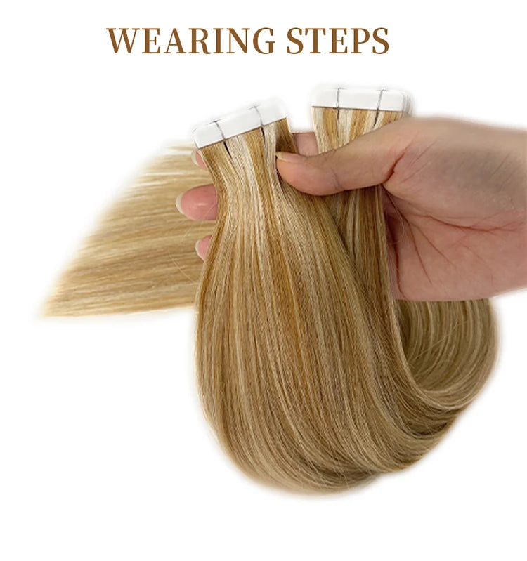 18" Seamless Tape-In Human Hair Extensions
