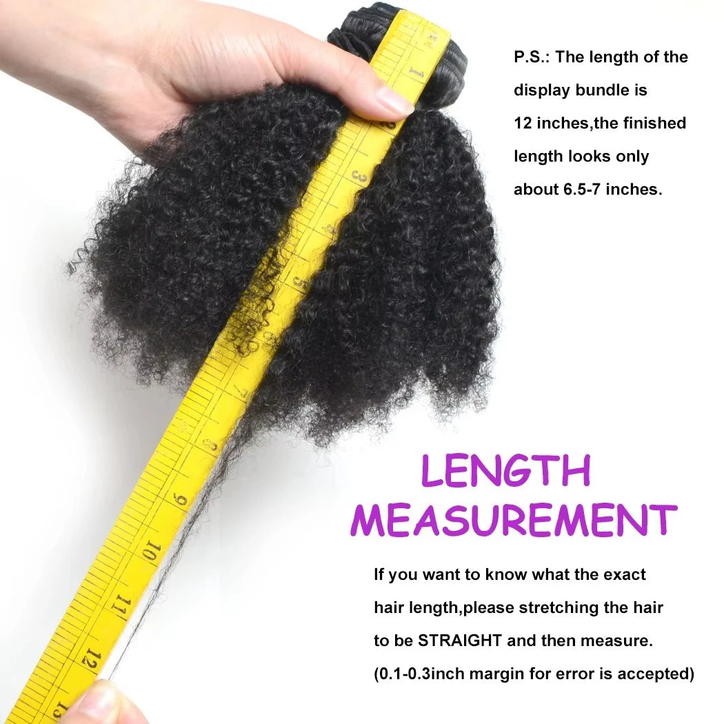Brazilian Afro Kinky Curly Human Hair Bundles