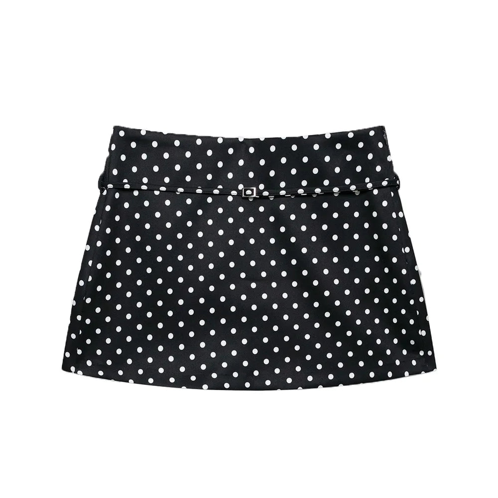 Women's Solid Color Belted Casual Short