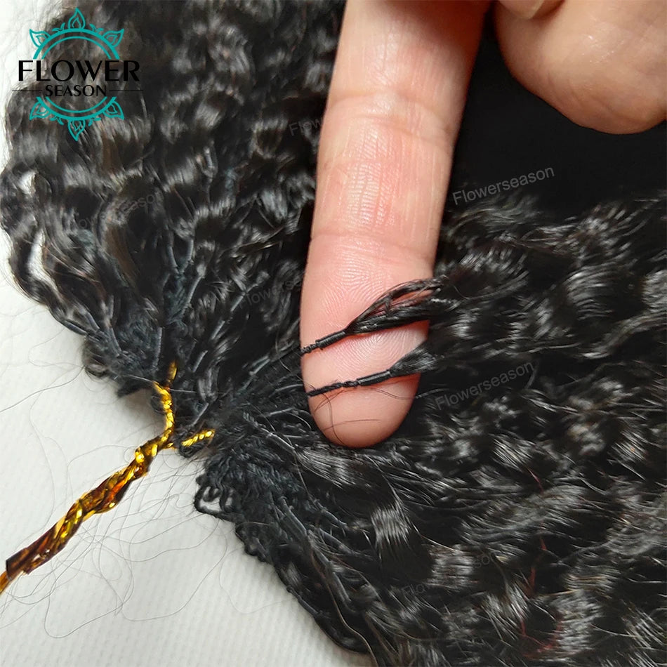 Kinky Straight Human Hair Crochet Extensions 50 Strands