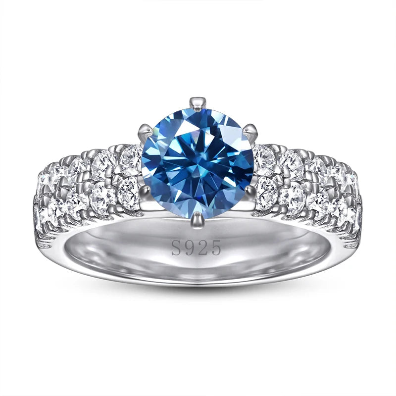 oyceJelly 925 Sterling Silver 1Ct Moissanite Ring – Luxury Wedding & Party Fine Jewelry Gift