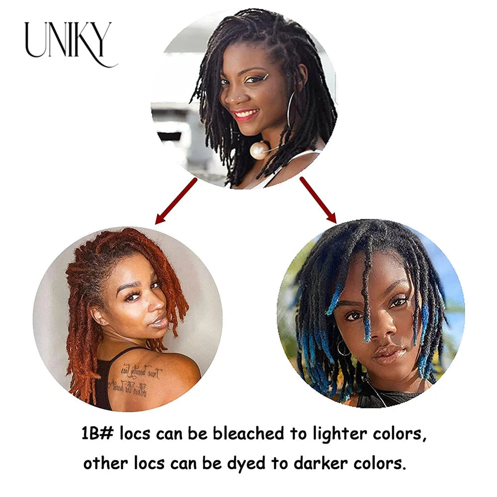60-Strand Human Hair Dreadlocks Extensions