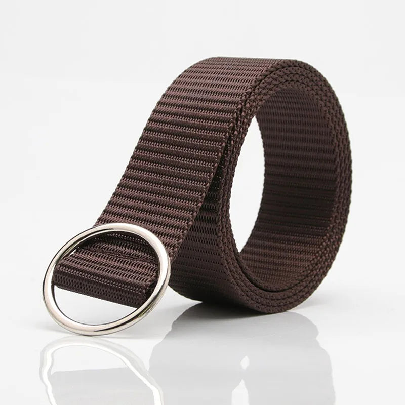Men Female Jeans Belt Nylon Adjustable Belt Outdoor Travel Tactical Waist Belt Unisex