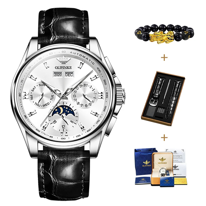 OUPINKE Luxury Automatic Moon Watch