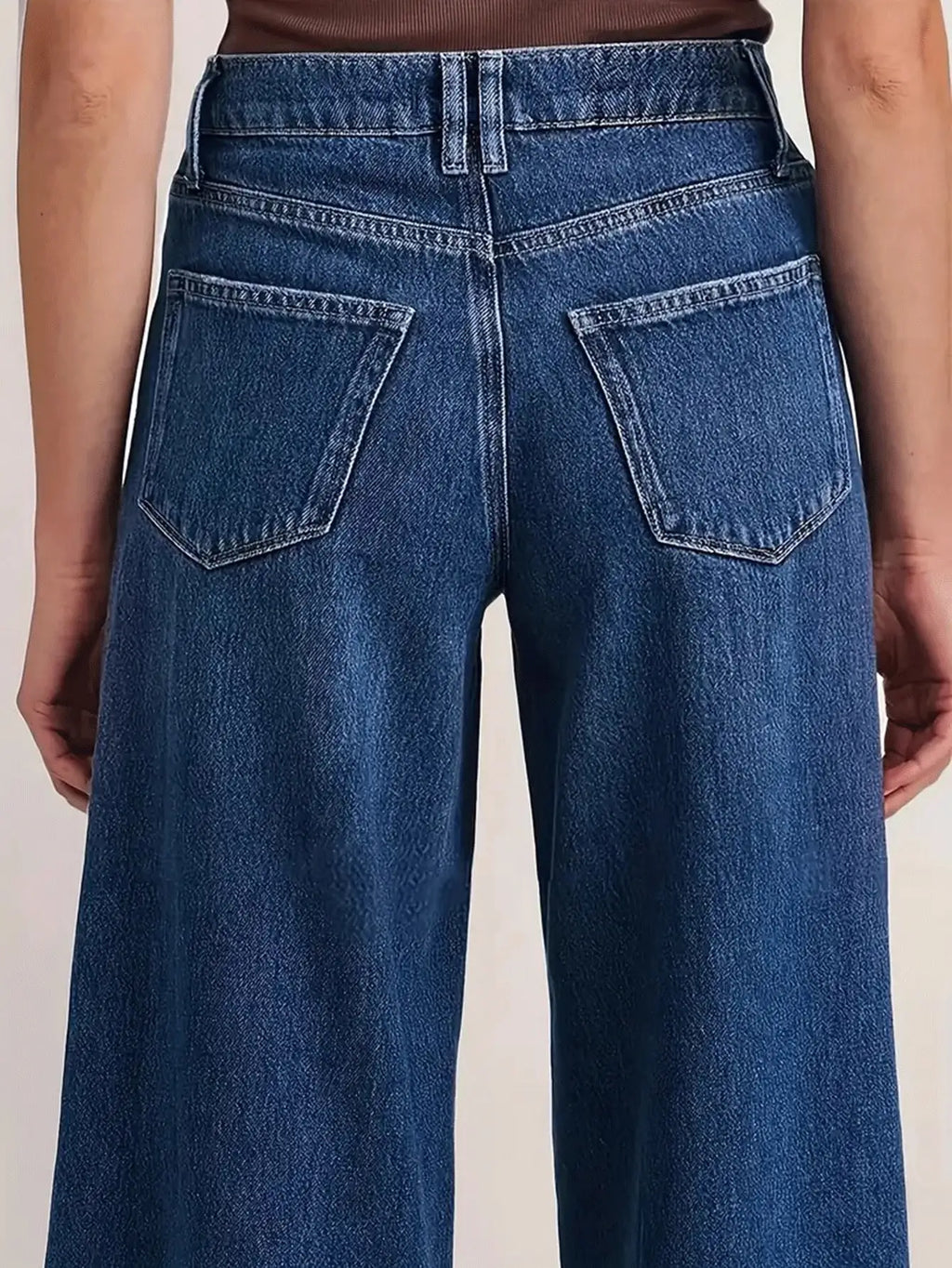 Women’s Deep Blue Wide Leg Denim Jeans