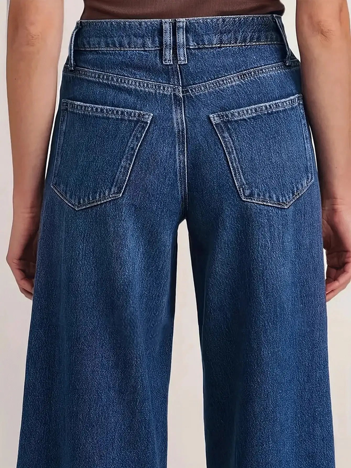 Women’s Deep Blue Wide Leg Denim Jeans