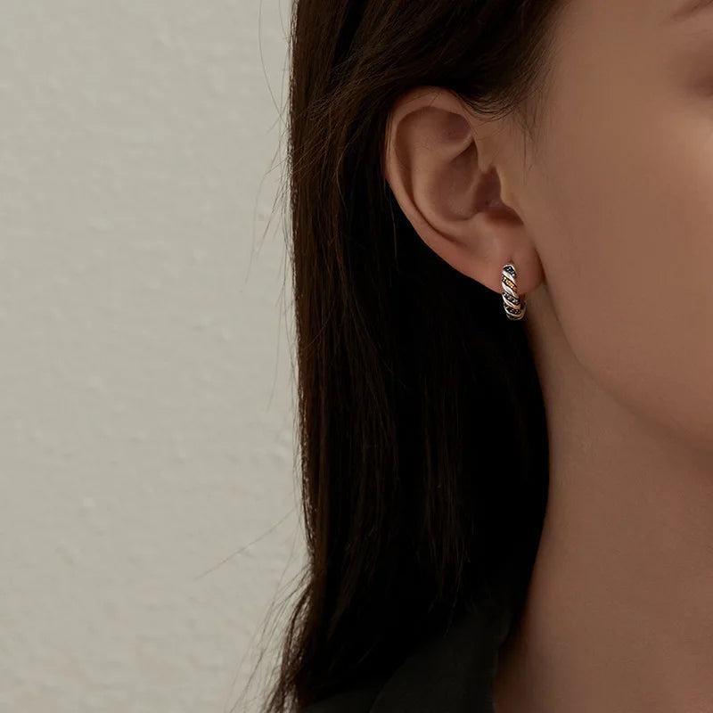 925 Sterling Silver Rainbow Zircon Ring & Earrings Set