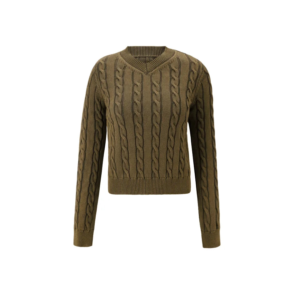 Women's Cable Knit Sweater & Skirt Set