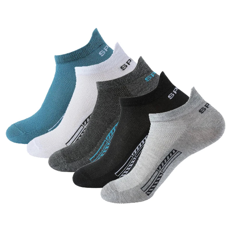 5 Pairs Breathable Cotton Ankle Socks