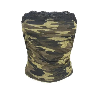 Camouflage Halter Crop Top for Women