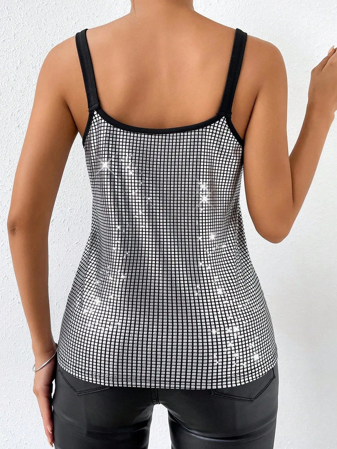 Women's Sexy Sequined Halter Backless Top
