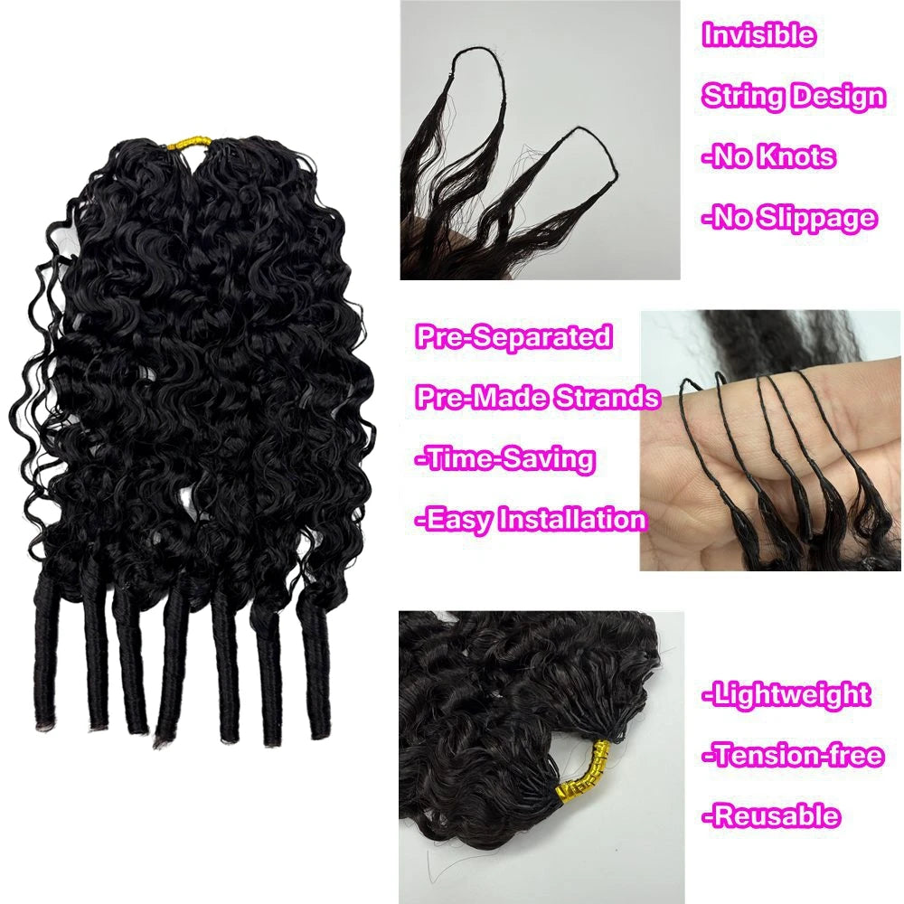 Burmese Curly Pre-Looped Human Hair Extensions