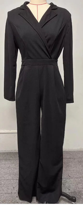 Women's High Waist Office Jumpsuit