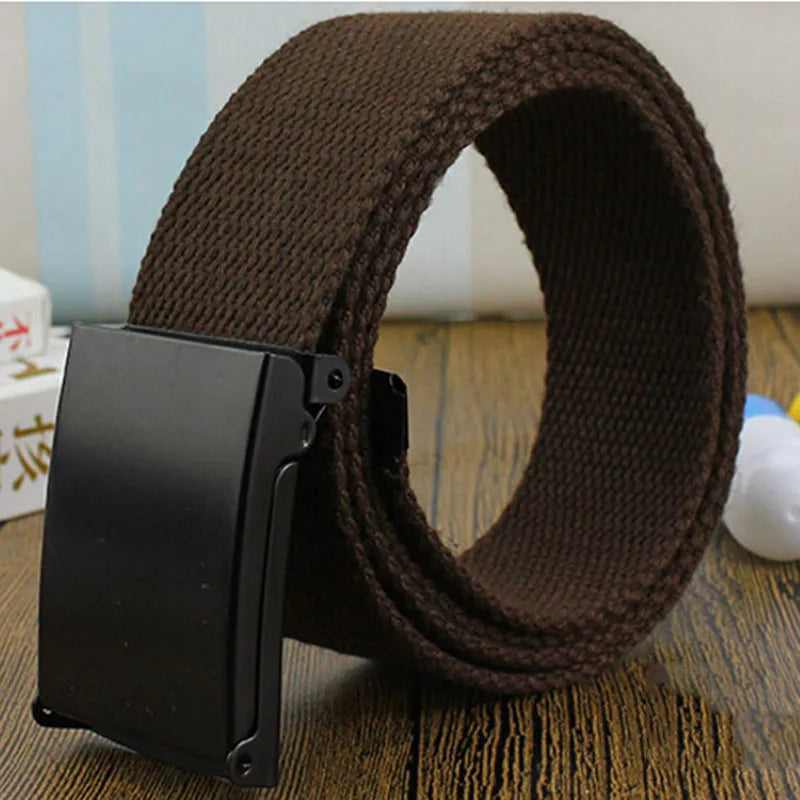 Men Female Jeans Belt Nylon Adjustable Belt Outdoor Travel Tactical Waist Belt Unisex