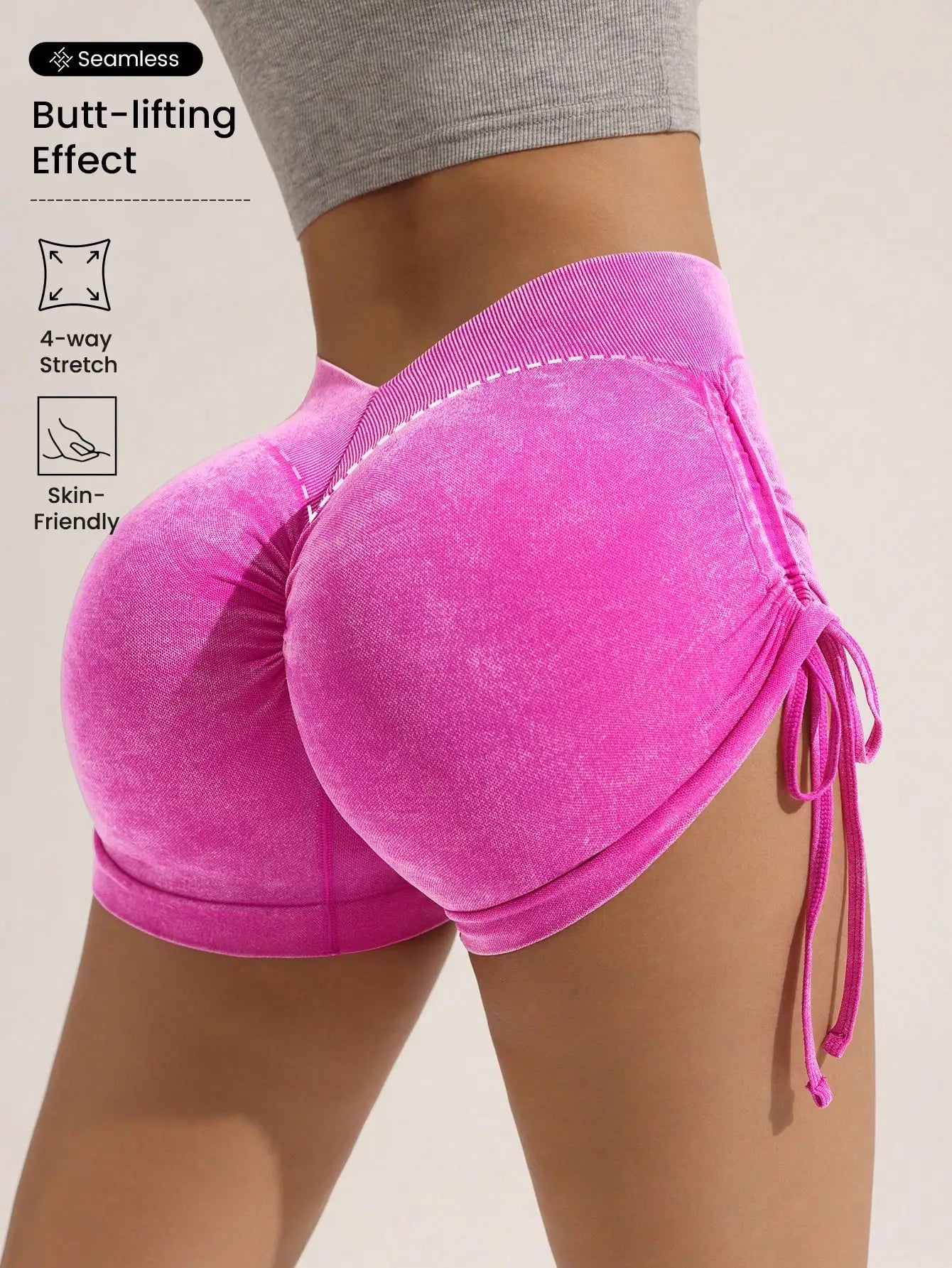 Women's Drawstring Scrunch Butt Sports Shorts