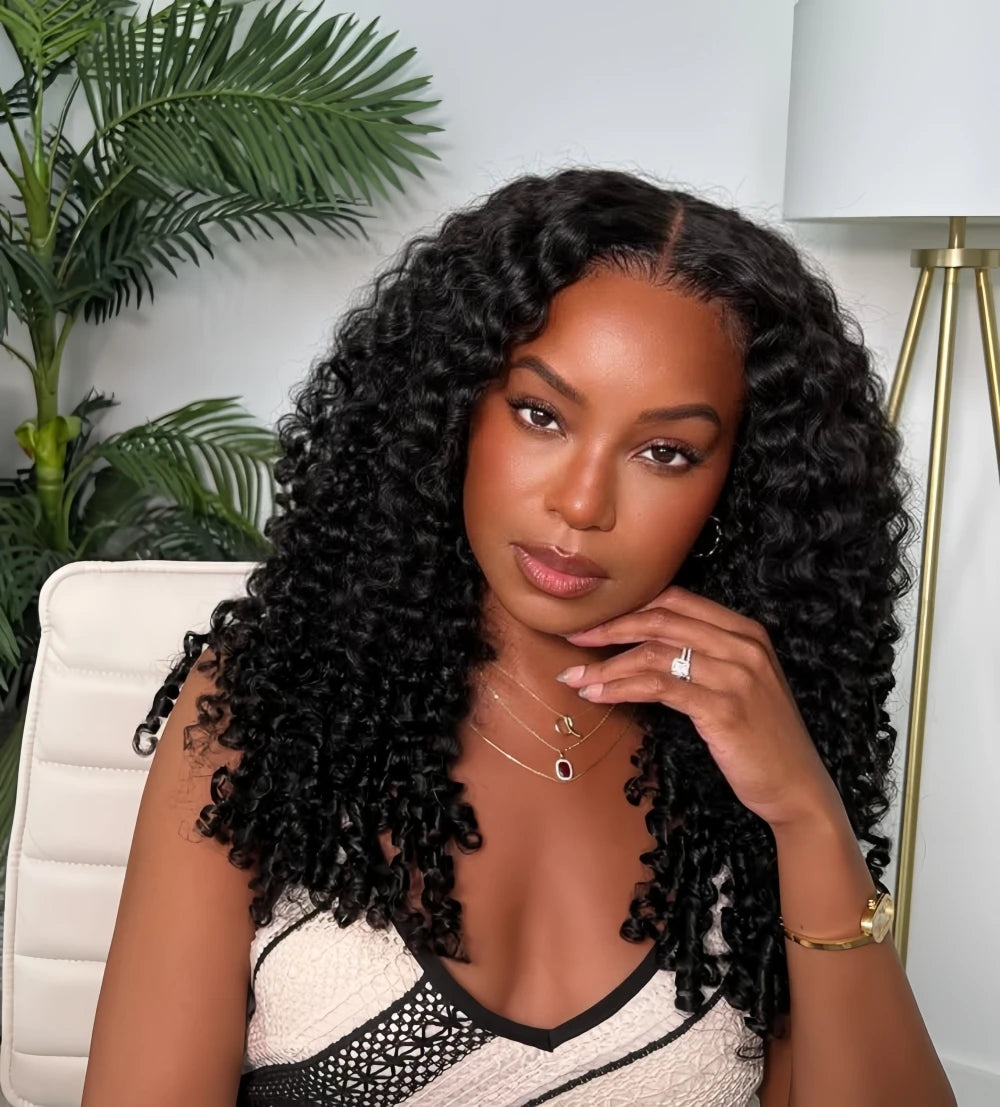 Burmese Curly Human Hair Crochet Extensions