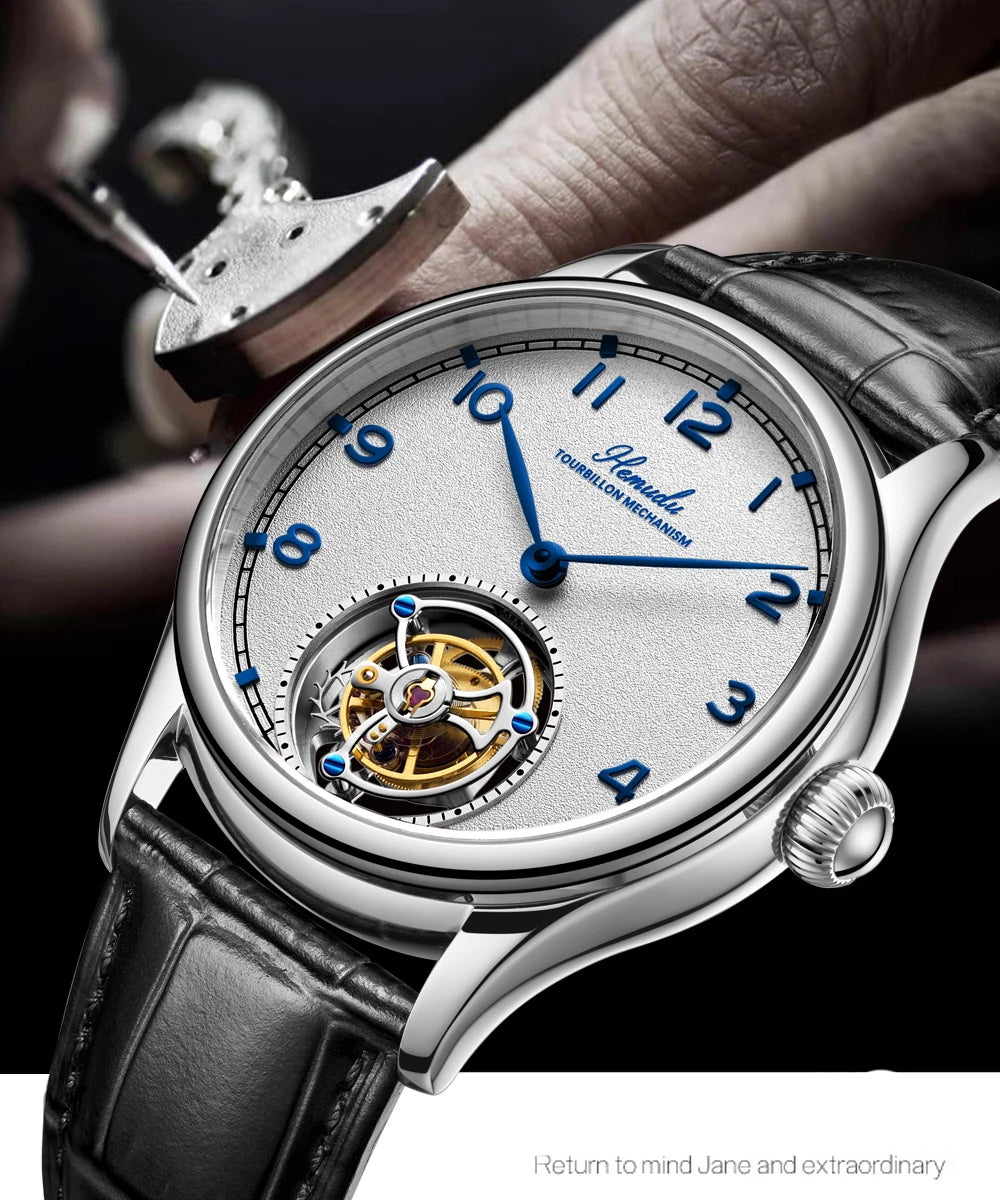 HEMUDU Flying Tourbillon Skeleton Watch