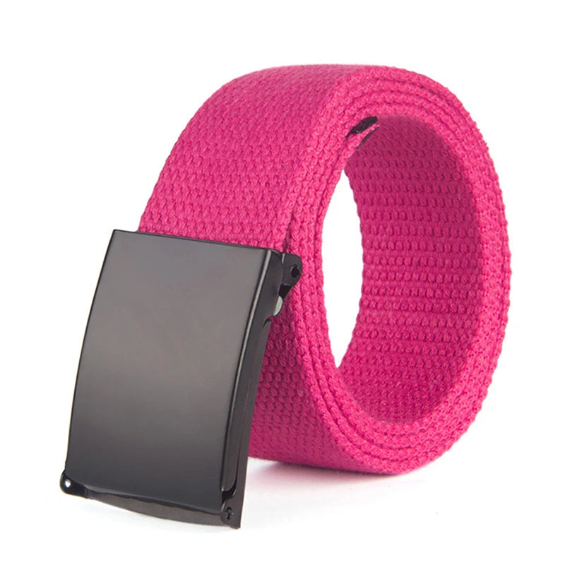 Men Female Jeans Belt Nylon Adjustable Belt Outdoor Travel Tactical Waist Belt Unisex