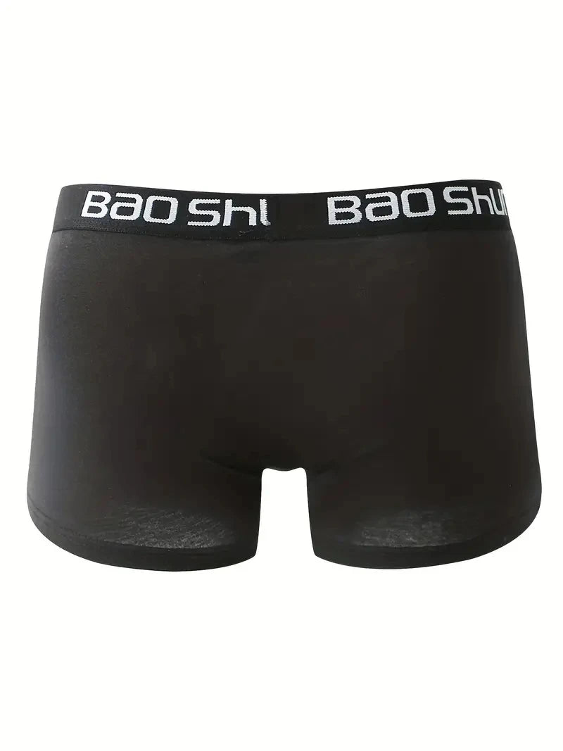 4 piece Men Underwear Cotton Men Boxer Shorts Medium Waist Breathable