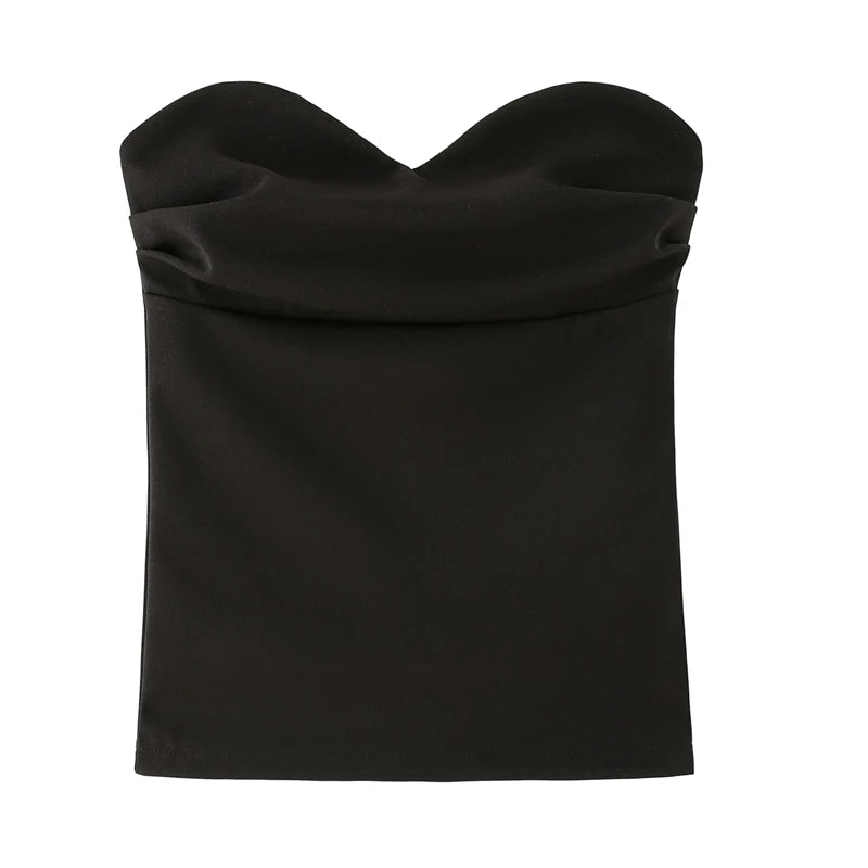 HXAO Strapless Corset Crop Top