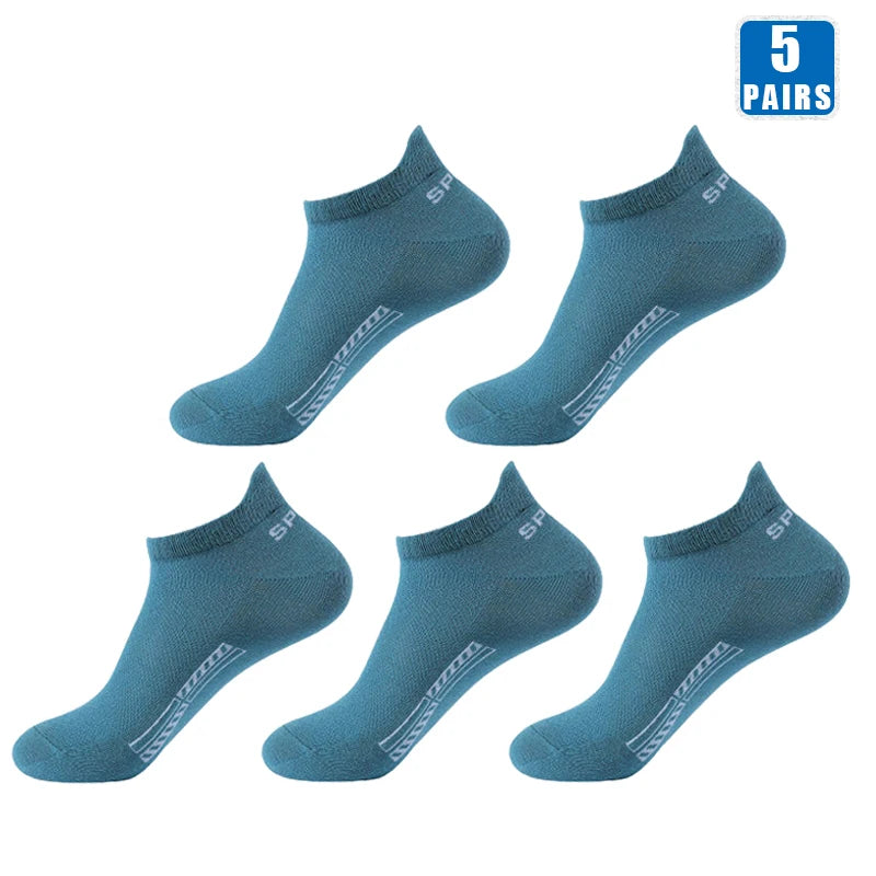 5 Pairs Breathable Cotton Ankle Socks