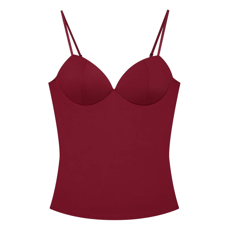 Women's Bodycon Backless Corset Crop Cami Top