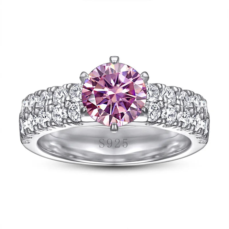 oyceJelly 925 Sterling Silver 1Ct Moissanite Ring – Luxury Wedding & Party Fine Jewelry Gift