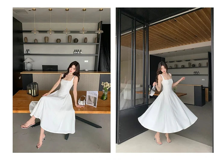 Women’s Elegant Sling Evening A-Line Dress