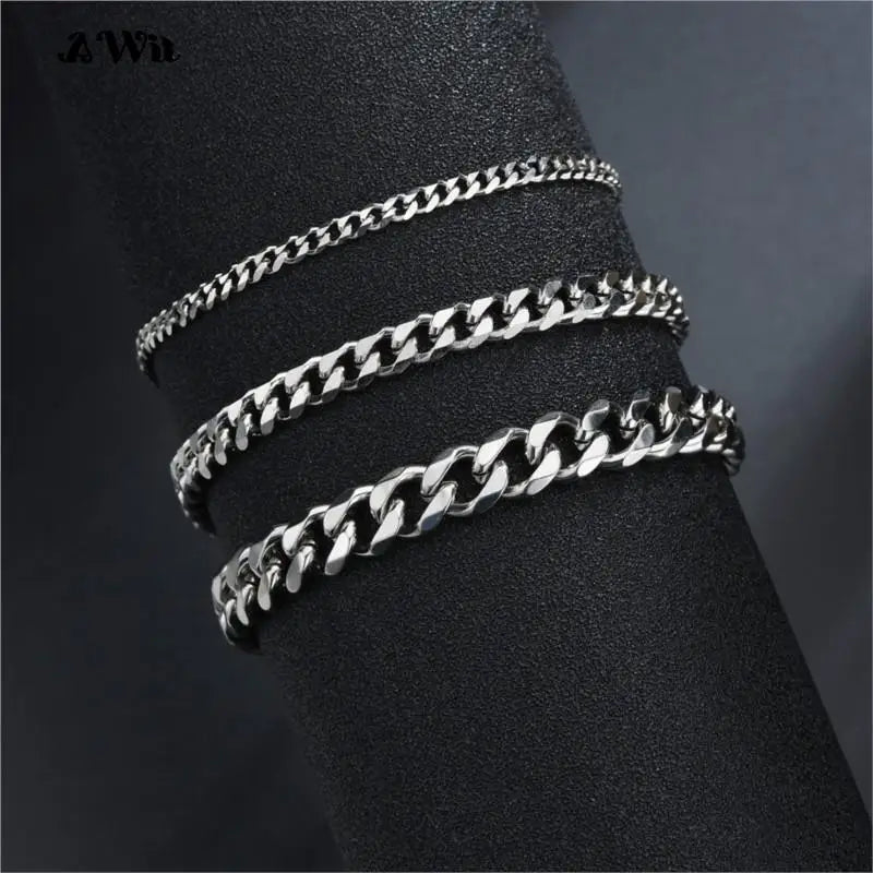 Men's Stainless Steel Miami Curb Bracelet