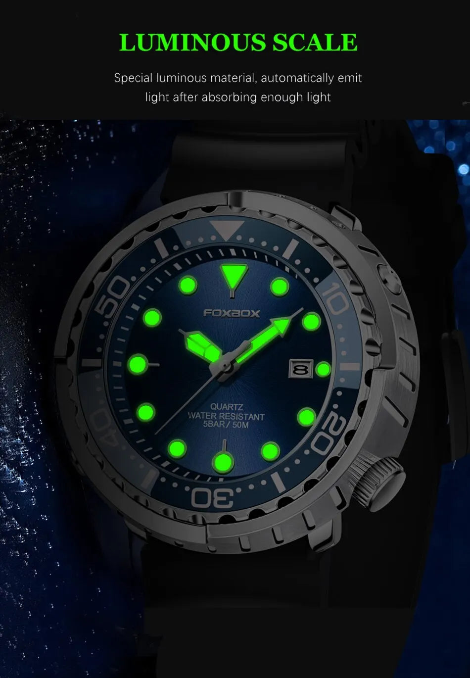 Men's Waterproof Sports Chronograph Watch