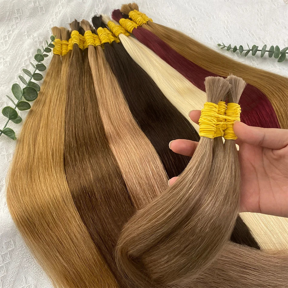 Straight Brazilian Remy Human Hair Bundles (No Weft)