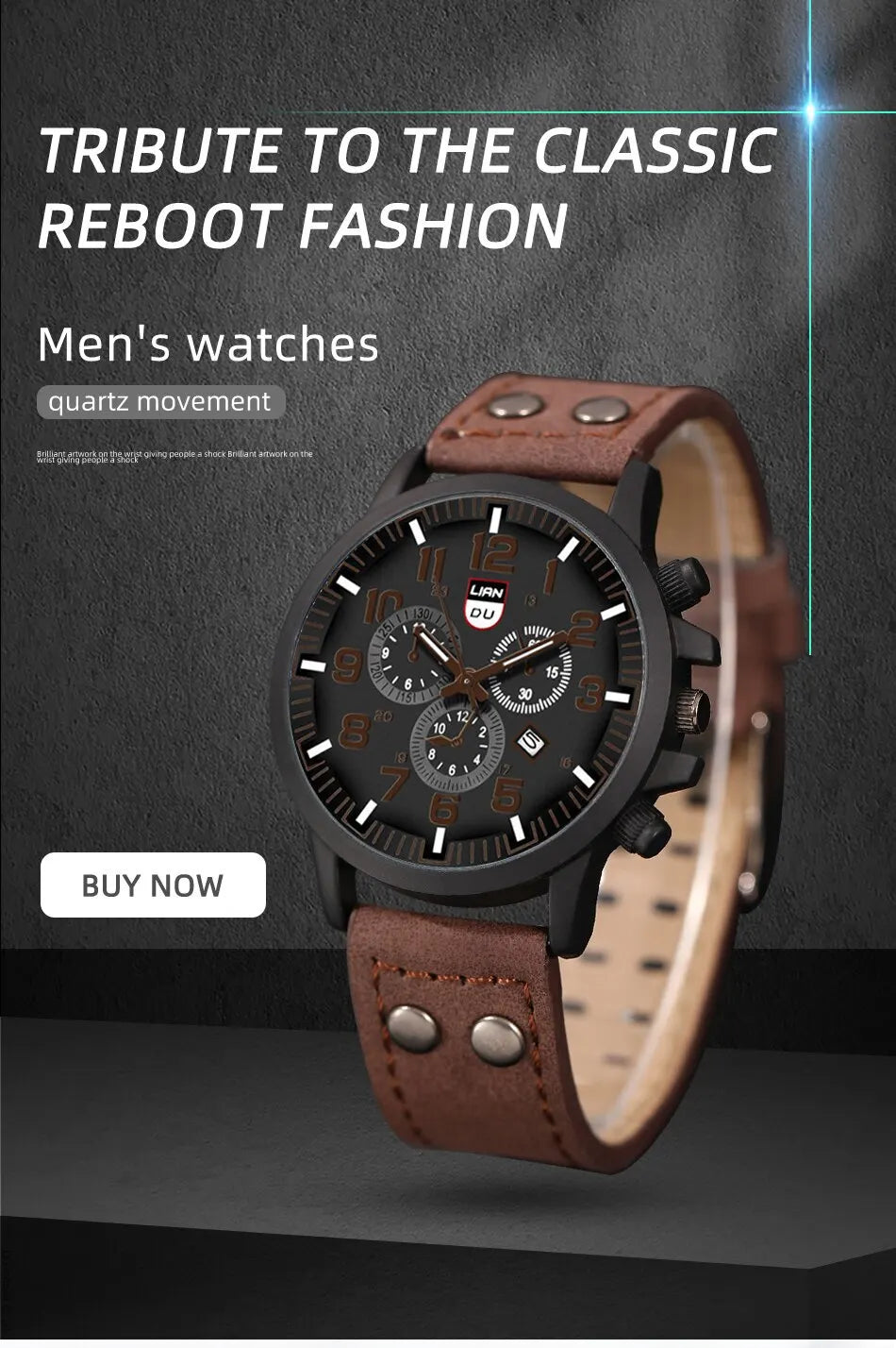 Reloj Hombre Fashion Mens Watches Luxury Men Casual Leather Quartz