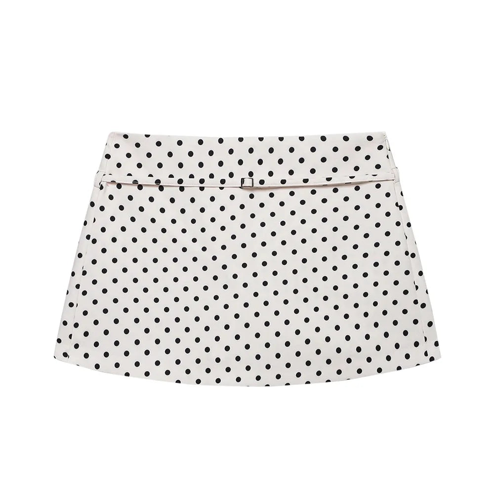 Women's Solid Color Belted Casual Short